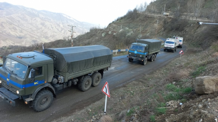 Convoy of Russian peacekeepers proceeds unhindered through protest area