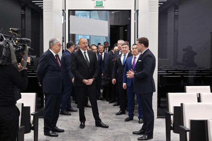 Presidents of Azerbaijan and Kazakhstan visit Astana International Financial Centre