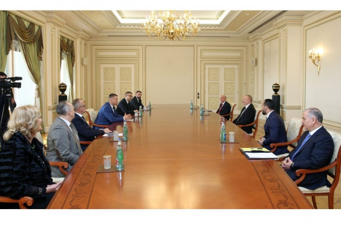  President Ilham Aliyev receives delegation headed by minister of security of Bosnia and Herzegovina 