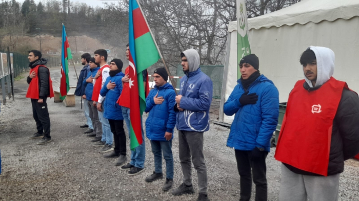 128e jour de la manifestation des éco-activistes azerbaïdjanais