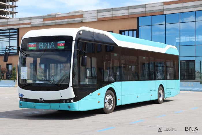 Bakıya elektriklə işləyən avtobus gətirilib 