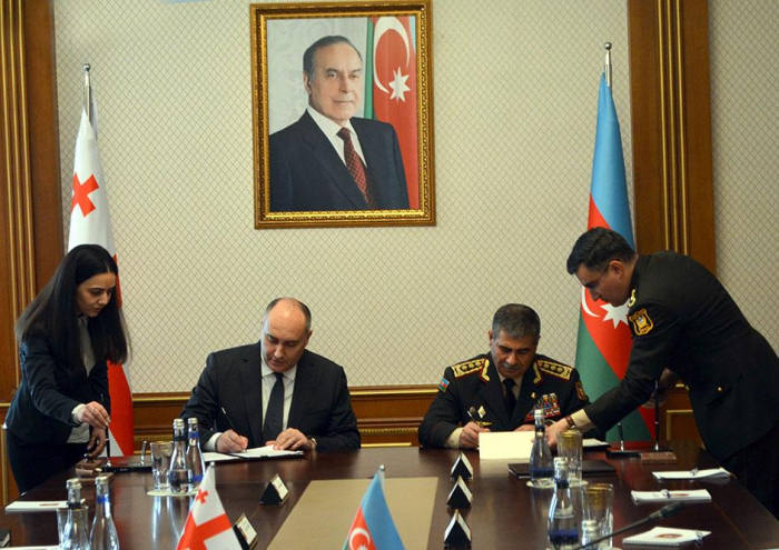   Se firmó un acuerdo de cooperación en el campo de la defensa entre Azerbaiyán y Georgia  