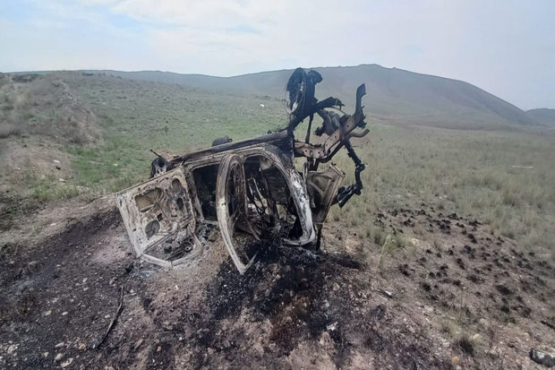   Photos  from landmine blast site in Azerbaijan