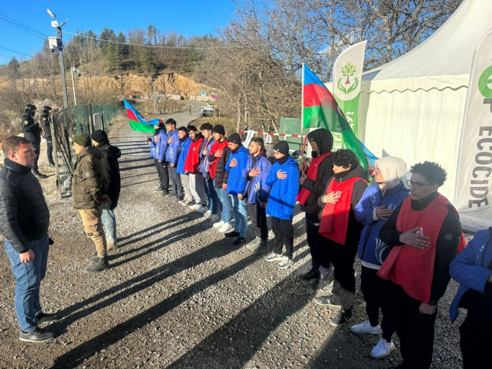   Lachin-Khankendi road: Peaceful protests of Azerbaijani eco-activists enter 123rd day  