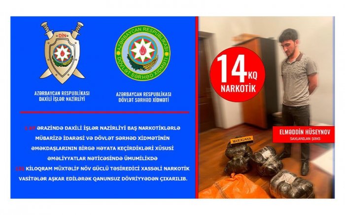 DİN və DSX bir ayda 131 kq narkotik ələ keçirib