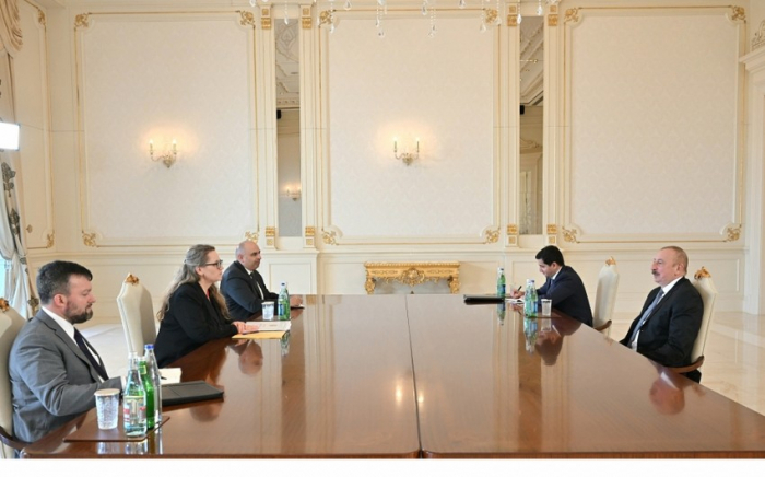   Präsident Ilham Aliyev empfing Erica Olson  