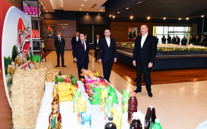   İlham Əliyev və İrakli Qaribaşvili Qəbələ Qida Şəhərciyində olublar   