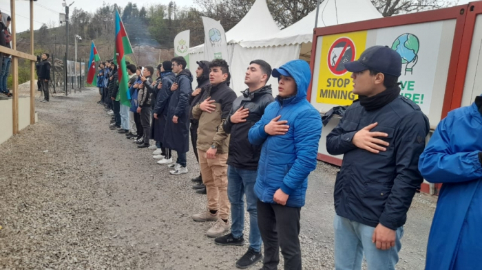  La protesta pacífica de los ecoactivistas azerbaiyanos en la carretera Lachin-Khankandi entra en su 136º día 