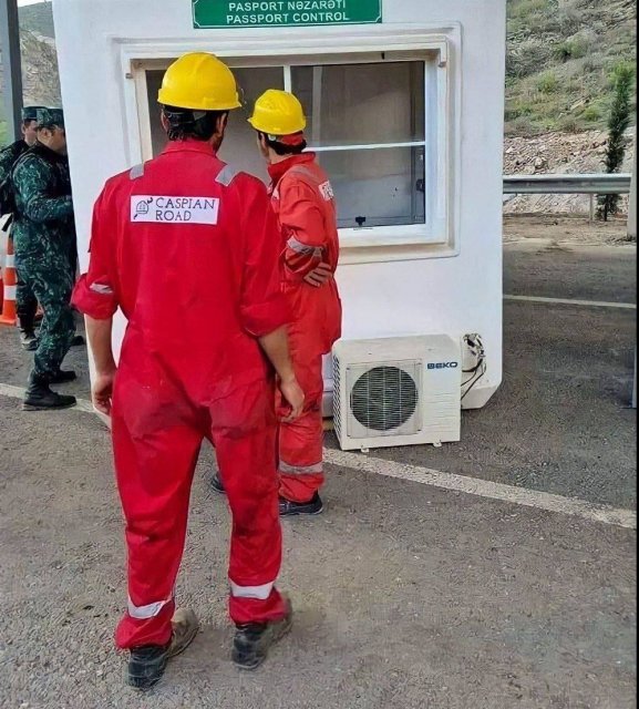    Laçında pasport yoxlanışı köşkü quraşdırıldı   