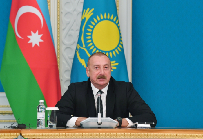     Ilham Aliyev  : "La firme posición de Kazajistán para establecer la paz en la región merece un gran respeto"  