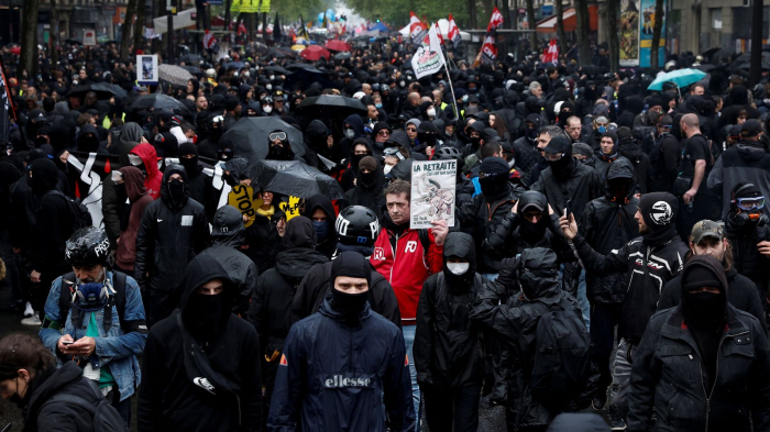   Police detain 540 people amid unrest at May Day protests in France  