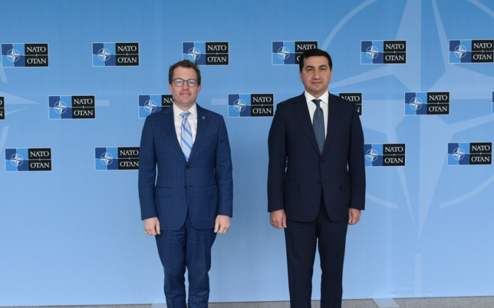 Hikmat Hajiyev meets with NATO Assistant Secretary General in Brussels - UPDATED