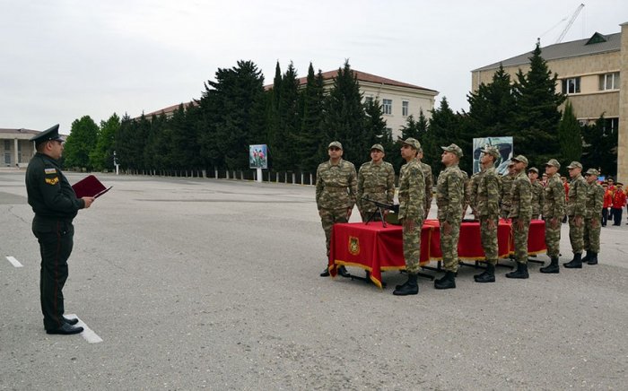 Azərbaycan Ordusunda andiçmə mərasimləri keçirilib