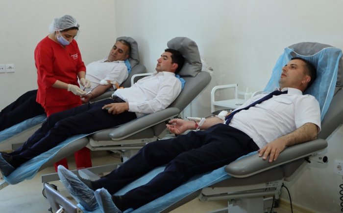 Heydər Əliyevin 100 illik yubileyi münasibətilə qanvermə aksiyası təşkil olunub  
