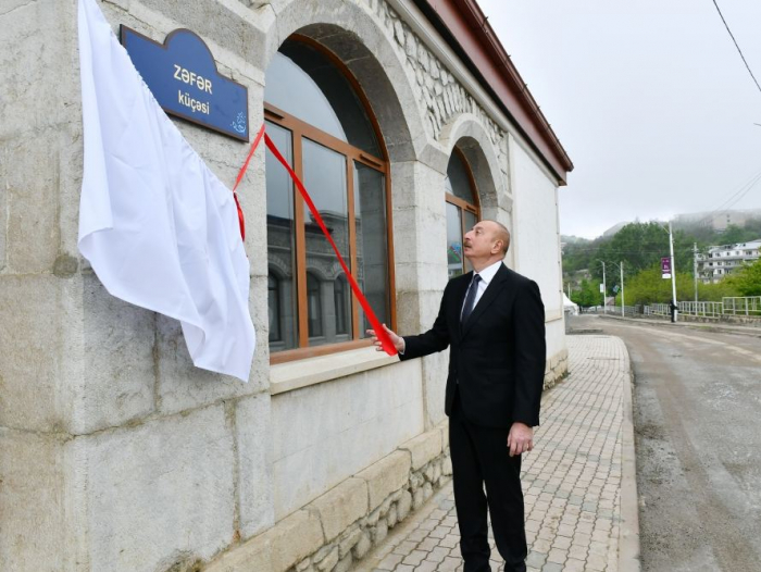 Signs of Khurshidbanu Natavan and Zafar streets unveiled in Shusha 