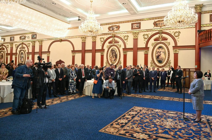 Sahiba Gafarova attends event dedicated to 100th anniversary of great leader Heydar Aliyev in Moscow 