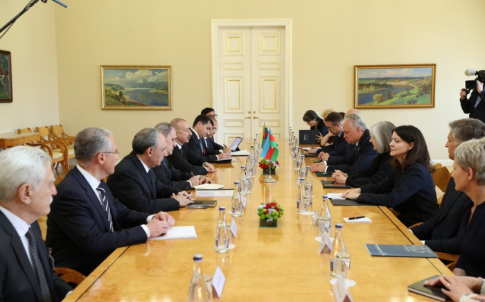  In Vilnius fand ein Treffen der Präsidenten Aserbaidschans und Litauens statt  - FOTOS  