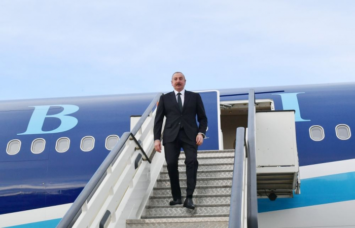   Präsident Ilham Aliyev kommt zu einem Arbeitsbesuch nach Russland  