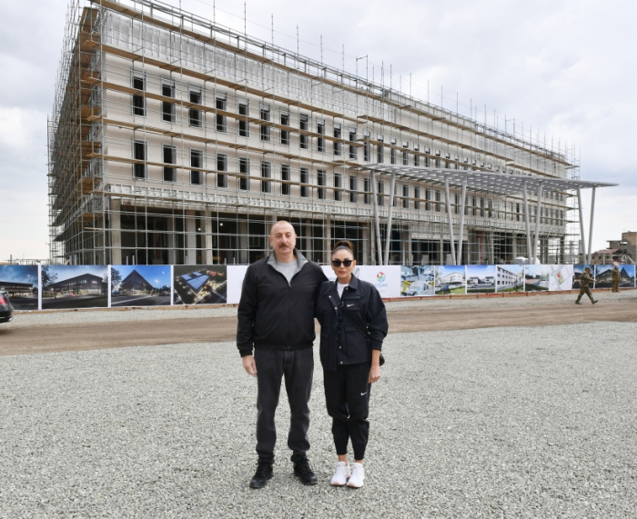   President Ilham Aliyev and First Lady Mehriban Aliyeva laid foundation stone for 3rd residential quarter in Aghdam   