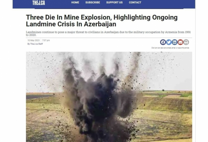 Canadian media highlights landmine crisis in Azerbaijan