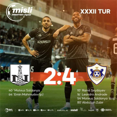 "Qarabağ" derbini 4 qolla qazandı