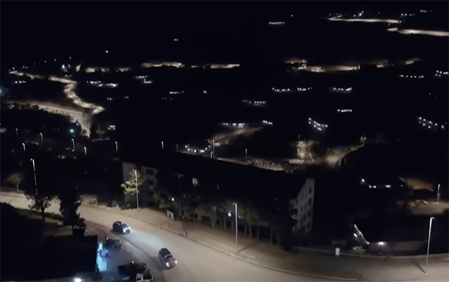    Laçının möhtəşəm gecə görüntüsü -    Video     