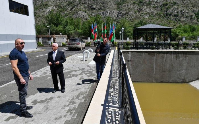 Prezident “Sarıqışlaq” Su Elektrik Stansiyasında tikinti işləri ilə tanış olub 