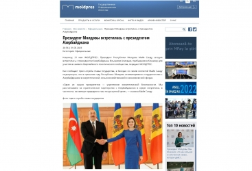   La visita del Presidente Ilham Aliyev a Moldavia fue ampliamente cubierta por los medios moldavos  