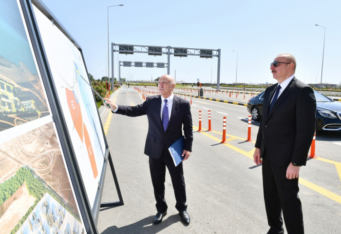   Presidente Ilham Aliyev asiste a la ceremonia de inauguración de la primera fase de la Zona Franca de Alat  