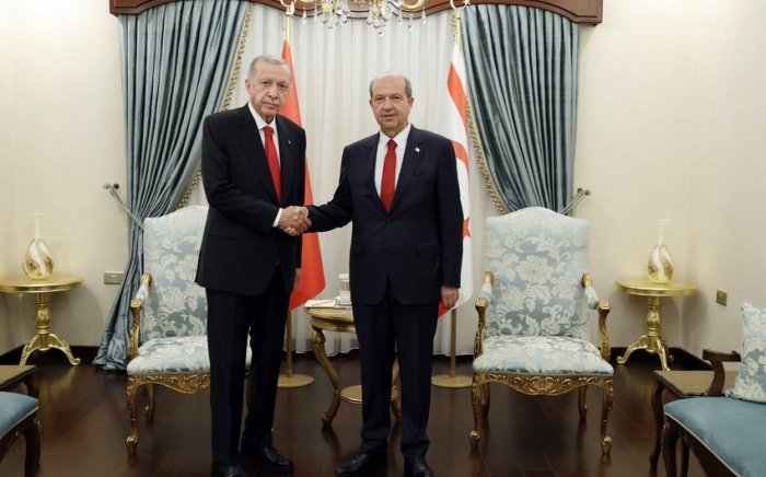    Ərdoğan Şimali Kipr Prezidenti ilə görüşüb   