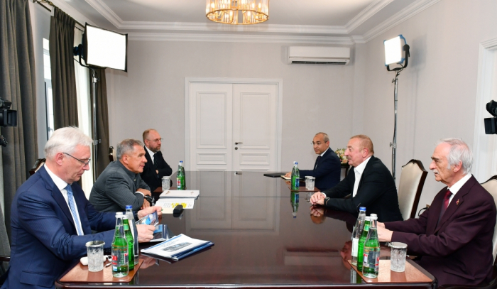 President of Azerbaijan Ilham Aliyev held meeting with Rais of Republic of Tatarstan Rustam Minnikhanov