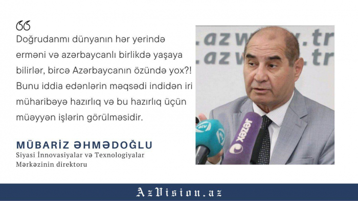     Mubariz Ahmadoglu:   „Unter Beteiligung des Westens laufen die Vorbereitungen für einen neuen Krieg in Karabach“  