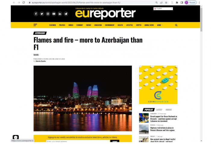 EU Reporter spotlights Azerbaijan