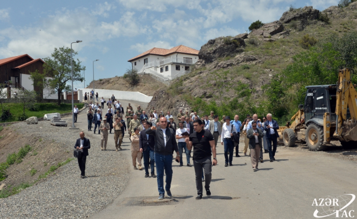   Foreign diplomats view ongoing work in Azerbaijan`s city of Lachin  