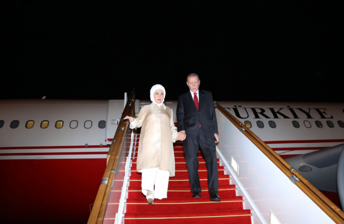  Le président turc Erdogan est arrivé en Azerbaïdjan -  Photos  