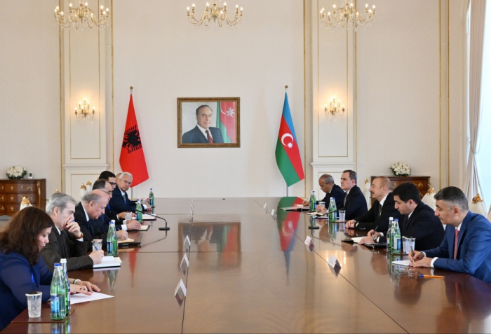 Azerbaijani and Albanian Presidents hold expanded meeting