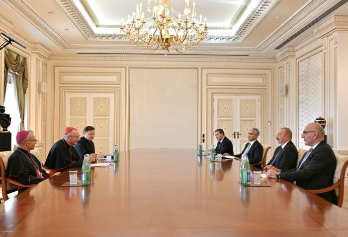  President Ilham Aliyev receives Secretary of State of Holy See 