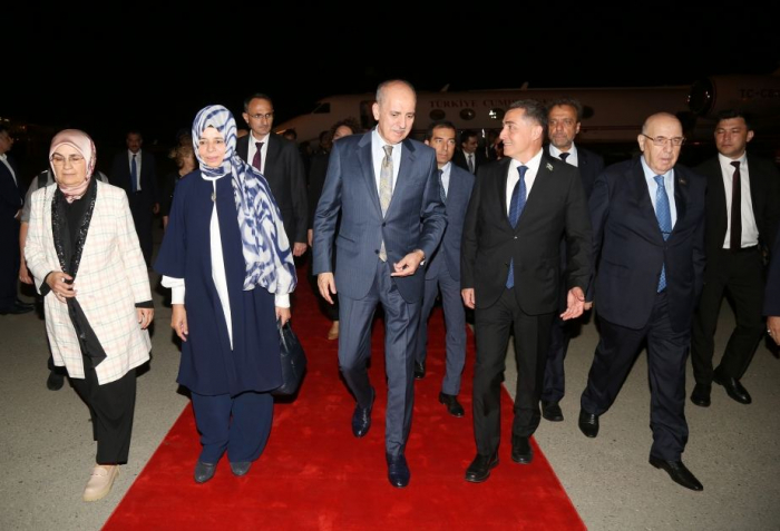 Turkish parliament speaker arrives in Azerbaijan 