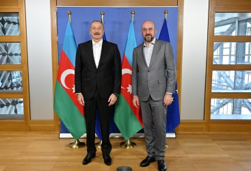   El Presidente de Azerbaiyán se reunió con el Presidente del Consejo Europeo en Bruselas   