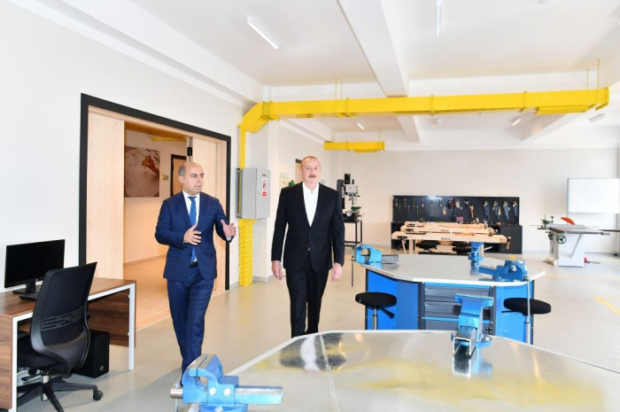 President Ilham Aliyev attends opening of Jalilabad State Vocational Education Center