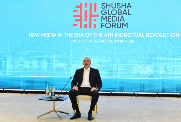  President Ilham Aliyev addresses Global Media Forum in Shusha -  VIDEO