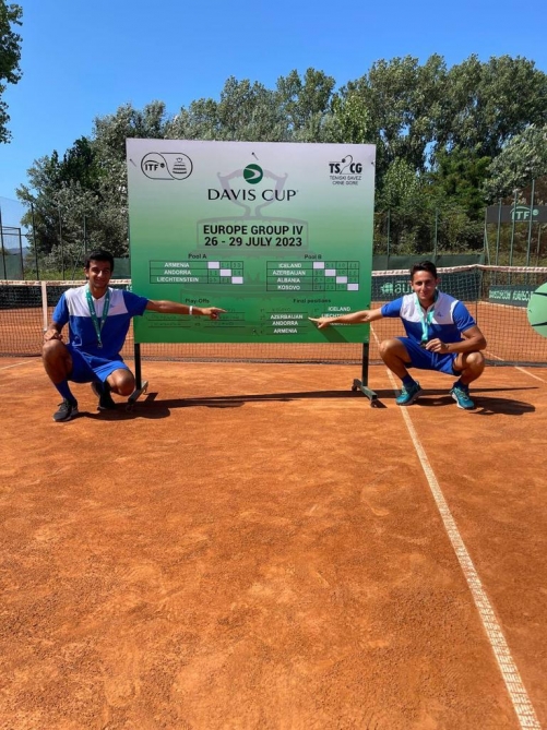 Azerbaijani tennis players beat their Armenian rivals