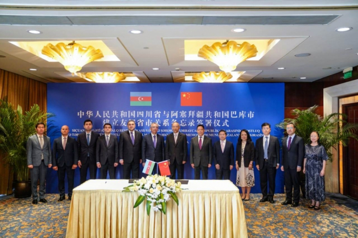 Baku, China’s Sichuan Province ink MoU