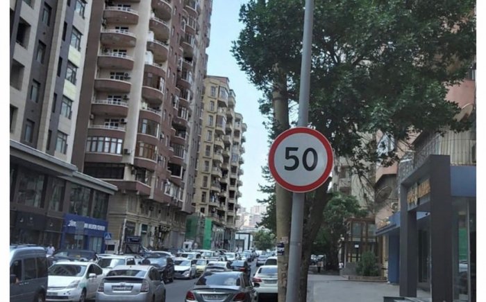 Daha bir küçədə sürət həddi endirilib