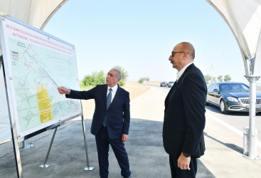   President Ilham Aliyev participated in opening of Ganja-Gazakhbeyli section of Baku-Gazakh-Georgia state border highway  