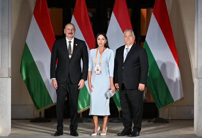 President Ilham Aliyev & First Lady attend reception celebrating Hungarian national holiday in Budapest