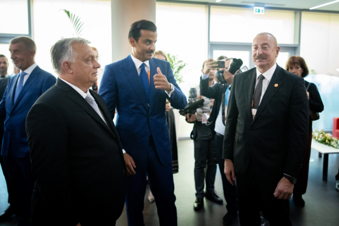  Budapest : le président azerbaïdjanais et son épouse assistent à la finale du 100 m masculin des mondiaux d