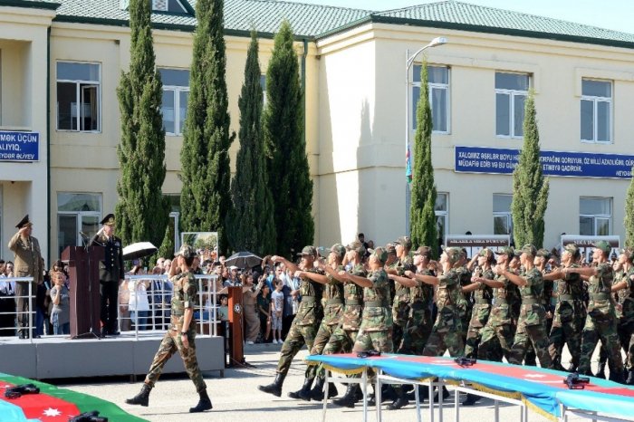 Mülki müdafiə qoşunlarında andiçmə mərasimi keçirilib  
