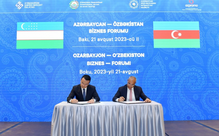 Se firmaron cinco documentos entre Azerbaiyán y Uzbekistán