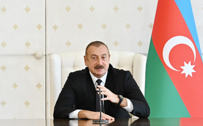     Presidente de Azerbaiyán:   Como país que restauró la justicia por la fuerza, fuimos autores de un nuevo proceso de paz  